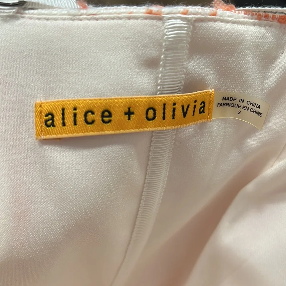 Alice & Olivia Shellyanne Tiered Tweed Mini Dress Size 2 - Picture 8 of 9